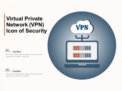Virtual private network vpn icon of security