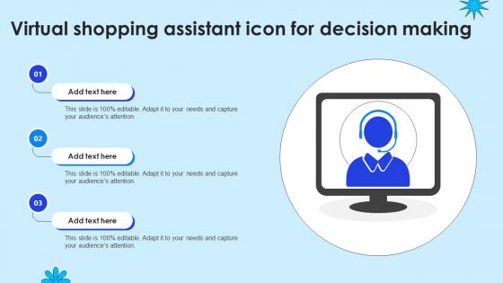 Virtual Shopping Assistant Icon For Decision Making
