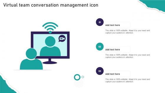Virtual Team Conversation Management Icon