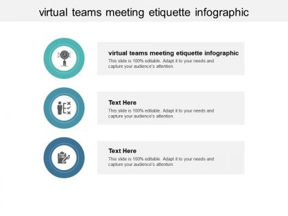 Virtual teams meeting etiquette infographic ppt powerpoint presentation infographic template icons cpb