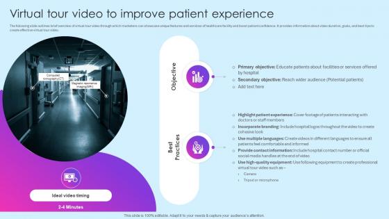 Virtual Tour Video To Improve Patient Experience Healthcare Marketing Ideas To Boost Sales Strategy SS V