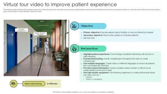 Virtual Tour Video To Improve Patient Experience Increasing Patient Volume With Healthcare Strategy SS V
