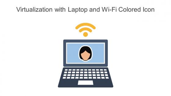 Virtualization With Laptop And Wi Fi Colored Icon In Powerpoint Pptx Png And Editable Eps Format