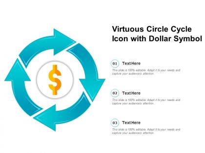 Virtuous circle cycle icon with dollar symbol