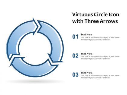 Virtuous circle icon with three arrows