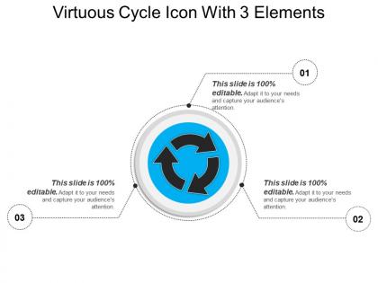 Virtuous cycle icon with 3 elements