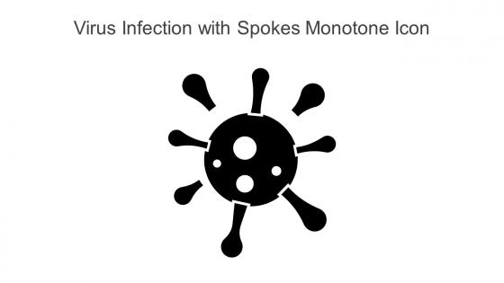 Virus Infection With Spokes Monotone Icon In Powerpoint Pptx Png And Editable Eps Format