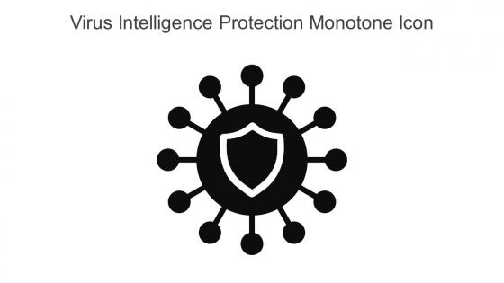 Virus Intelligence Protection Monotone Icon In Powerpoint Pptx Png And Editable Eps Format