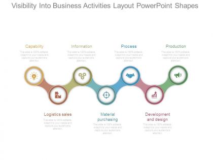 Visibility into business activities layout powerpoint shapes