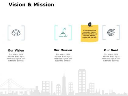 Vision and mission goal j197 ppt powerpoint presentation file vector