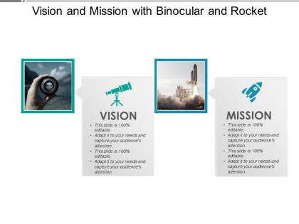 Vision and mission with binocular and rocket