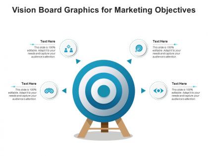 Vision board graphics for marketing objectives infographic template