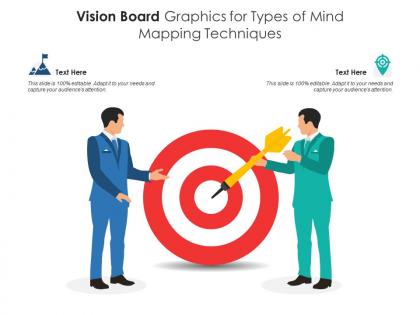 Vision board graphics for types of mind mapping techniques infographic template
