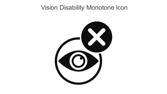 Vision Disability Monotone Icon In Powerpoint Pptx Png And Editable Eps Format