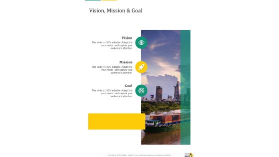 Vision Mission And Goal Cargo Inspection System Research Proposal One Pager Sample Example Document