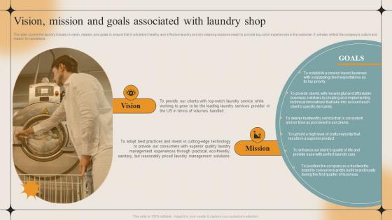 Vision Mission And Goals Associated With Laundry Shop Laundry Business Plan BP SS