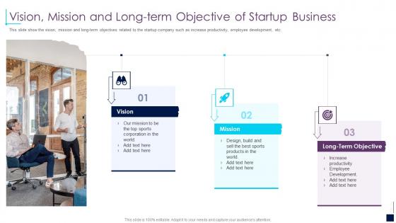 Vision mission and long term objective of startup business early stage investor value