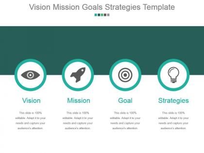 Vision mission goals strategies template powerpoint slide deck