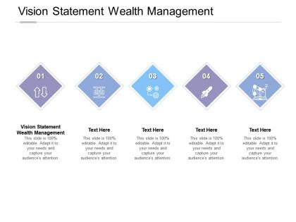 Vision statement wealth management ppt powerpoint presentation icon display cpb