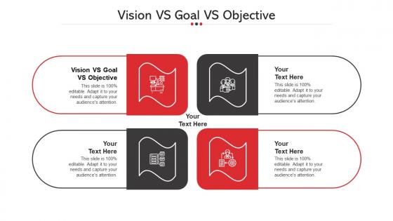 Vision VS Goal VS Objective Ppt Powerpoint Presentation Portfolio Templates Cpb