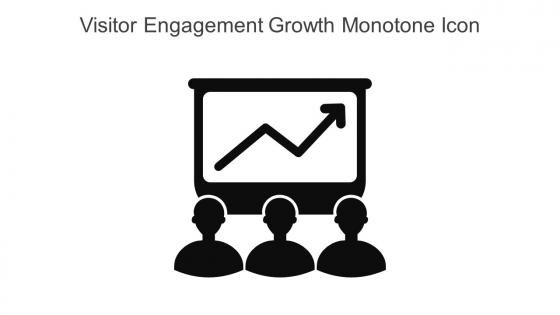 Visitor Engagement Growth Monotone Icon In Powerpoint Pptx Png And Editable Eps Format