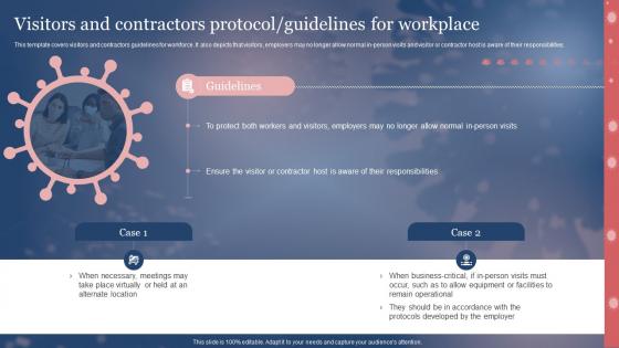Visitors And Contractors Protocol Guidelines For Workplace Framework For Post Pandemic Business Planning