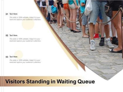 Visitors standing in waiting queue