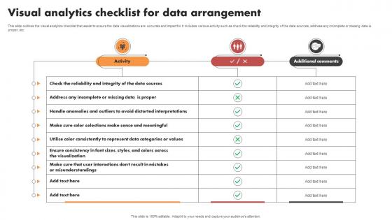 Visual Analytics Checklist For Data Arrangement
