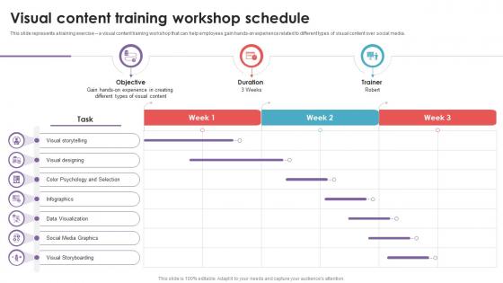 Visual Content Training Workshop Schedule Social Media Management DTE SS