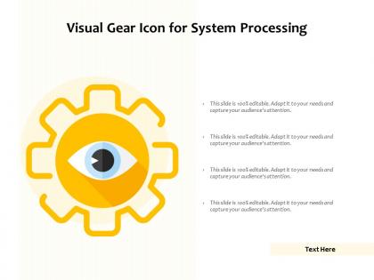Visual gear icon for system processing