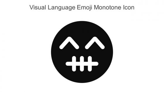Visual Language Emoji Monotone Icon In Powerpoint Pptx Png And Editable Eps Format