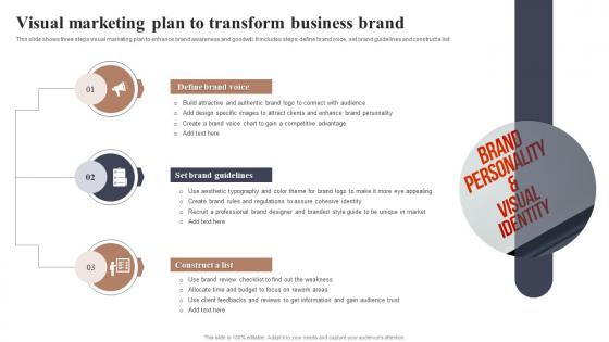 Visual Marketing Plan To Transform Business Brand