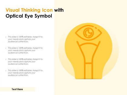 Visual thinking icon with optical eye symbol
