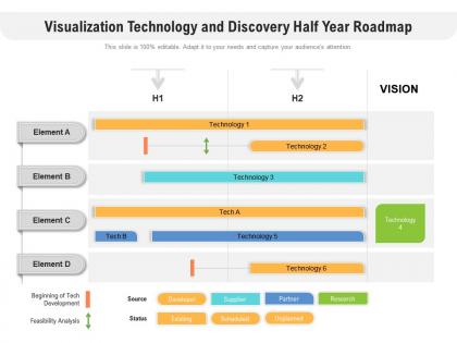 Visualization technology and discovery half year roadmap