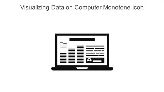 Visualizing Data On Computer Monotone Icon In Powerpoint Pptx Png And Editable Eps Format