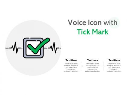 Voice icon with tick mark