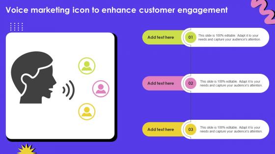 Voice Marketing Icon To Enhance Customer Engagement