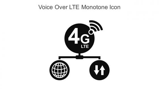 Voice Over LTE Monotone Icon In Powerpoint Pptx Png And Editable Eps Format