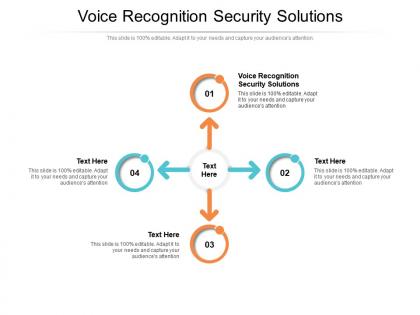 Voice recognition security solutions ppt powerpoint presentation ideas deck cpb
