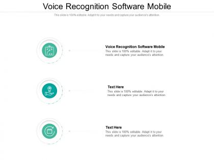 Voice recognition software mobile ppt powerpoint presentation infographic template icons cpb
