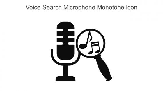 Voice Search Microphone Monotone Icon in powerpoint pptx png and editable eps format