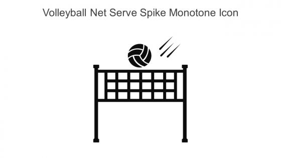 Volleyball Net Serve Spike Monotone Icon In Powerpoint Pptx Png And Editable Eps Format
