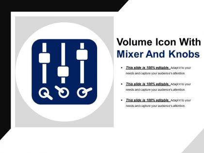 Volume icon with mixer and knobs