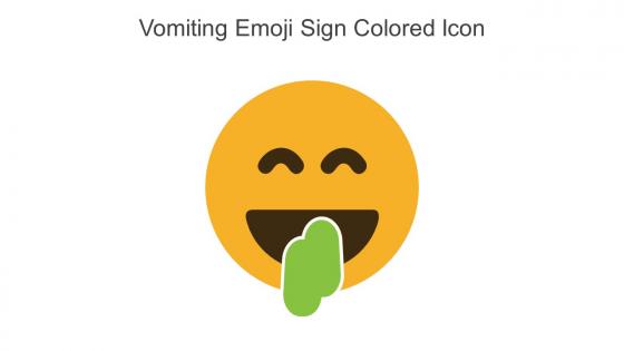 Vomiting Emoji Sign Colored Icon In Powerpoint Pptx Png And Editable Eps Format