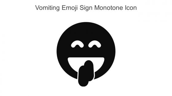 Vomiting Emoji Sign Monotone Icon In Powerpoint Pptx Png And Editable Eps Format