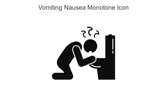 Vomiting Nausea Monotone Icon In Powerpoint Pptx Png And Editable Eps Format