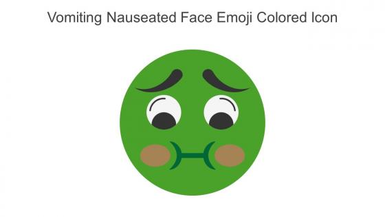 Vomiting Nauseated Face Emoji Colored Icon In Powerpoint Pptx Png And Editable Eps Format
