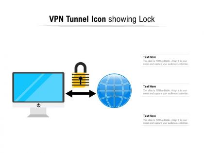 Vpn tunnel icon showing lock