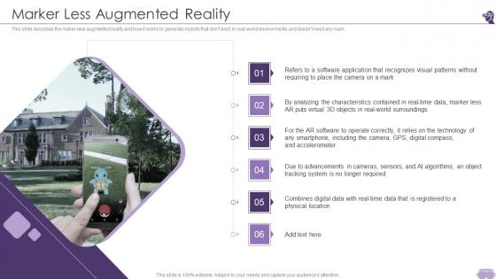 VR And AR Marker Less Augmented Reality Ppt Gallery Pictures