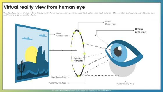 Vr Components Virtual Reality View From Human Eye Ppt Show Introduction